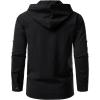 imageMens Pure Cotton Retro Style Lace Up Hooded Shirts for Renaissance Pirate Viking Medieval CostumeBlack