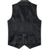 imageMens Vintage Slim Fit Suit Vest Formal Prom Party Herringbone Pattern Waistcoat with Chain DetailDark Grey