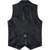 imageMens Vintage Slim Fit Suit Vest Formal Prom Party Herringbone Pattern Waistcoat with Chain DetailNavy Blue