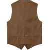 imageMens Classic Slim Fit Dress Vest Formal Wedding Prom Tuxedo Suit Vest with PocketBrown