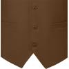 imageMens Classic Slim Fit Dress Vest Formal Wedding Prom Tuxedo Suit Vest with PocketBrown
