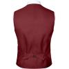 imageMens Classic Slim Fit Dress Vest Formal Wedding Prom Tuxedo Suit Vest with PocketBurgundy