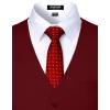 imageMens Classic Slim Fit Dress Vest Formal Wedding Prom Tuxedo Suit Vest with PocketBurgundy