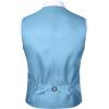 imageMens Classic Slim Fit Dress Vest Formal Wedding Prom Tuxedo Suit Vest with PocketLight Blue