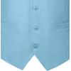 imageMens Classic Slim Fit Dress Vest Formal Wedding Prom Tuxedo Suit Vest with PocketLight Blue