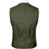 imageMens Classic Slim Fit Dress Vest Formal Wedding Prom Tuxedo Suit Vest with PocketOlive Green