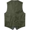 imageMens Classic Slim Fit Dress Vest Formal Wedding Prom Tuxedo Suit Vest with PocketOlive Green