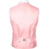 imageMens Classic Slim Fit Dress Vest Formal Wedding Prom Tuxedo Suit Vest with PocketPink