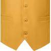 imageMens Classic Slim Fit Dress Vest Formal Wedding Prom Tuxedo Suit Vest with PocketYellow