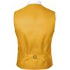 imageMens Classic Slim Fit Dress Vest Formal Wedding Prom Tuxedo Suit Vest with PocketYellow