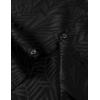 imageMens Shiny Satin SilkLike Designer Shirt Summer Regular Fit Short Sleeve Button Up Floral Shirt with PocketBlack
