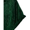 imageMens Shiny Satin SilkLike Designer Shirt Summer Regular Fit Short Sleeve Button Up Floral Shirt with PocketDark Green