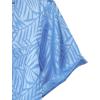 imageMens Shiny Satin SilkLike Designer Shirt Summer Regular Fit Short Sleeve Button Up Floral Shirt with PocketLight Blue