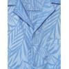 imageMens Shiny Satin SilkLike Designer Shirt Summer Regular Fit Short Sleeve Button Up Floral Shirt with PocketLight Blue