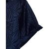 imageMens Shiny Satin SilkLike Designer Shirt Summer Regular Fit Short Sleeve Button Up Floral Shirt with PocketNavy Blue