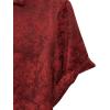 imageMens Shiny Satin SilkLike Designer Shirt Summer Regular Fit Short Sleeve Button Up Floral Shirt with PocketRed