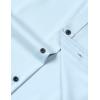 imageMens Stretch Wrinkle Free Dress Shirts Formal Prom Wedding Long Sleeve Button Down ShirtsLight Blue