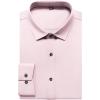 imageMens Stretch Wrinkle Free Dress Shirts Formal Prom Wedding Long Sleeve Button Down ShirtsPink