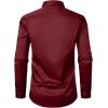 imageJEMITOP Mens Stretch MultiUse Long Sleeve Dress Shirts Party Prom Wedding Shirts with Slight SheenBurgundy