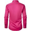 imageJEMITOP Mens Stretch MultiUse Long Sleeve Dress Shirts Party Prom Wedding Shirts with Slight SheenHot Pink
