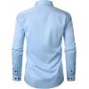 imageJEMITOP Mens Stretch MultiUse Long Sleeve Dress Shirts Party Prom Wedding Shirts with Slight SheenLight Blue
