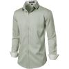 imageJEMITOP Mens Stretch MultiUse Long Sleeve Dress Shirts Party Prom Wedding Shirts with Slight SheenSage Green