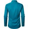 imageJEMITOP Mens Stretch MultiUse Long Sleeve Dress Shirts Party Prom Wedding Shirts with Slight SheenTeal