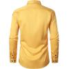 imageJEMITOP Mens Stretch MultiUse Long Sleeve Dress Shirts Party Prom Wedding Shirts with Slight SheenYellow