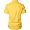 imageJEMITOP Mens Stretch Textured Short Sleeve Button Down Shirts Summer Casual Beach Wedding Vacation ShirtYellow