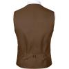 imageJEMITOP Mens Classic Slim Fit Dress Vest Formal Wedding Prom Tuxedo Suit Vest with PocketBrown