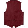 imageJEMITOP Mens Classic Slim Fit Dress Vest Formal Wedding Prom Tuxedo Suit Vest with PocketBurgundy