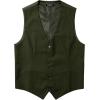 imageJEMITOP Mens Classic Slim Fit Dress Vest Formal Wedding Prom Tuxedo Suit Vest with PocketDark Green