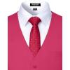 imageJEMITOP Mens Classic Slim Fit Dress Vest Formal Wedding Prom Tuxedo Suit Vest with PocketHot Pink