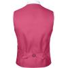 imageJEMITOP Mens Classic Slim Fit Dress Vest Formal Wedding Prom Tuxedo Suit Vest with PocketHot Pink