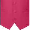 imageJEMITOP Mens Classic Slim Fit Dress Vest Formal Wedding Prom Tuxedo Suit Vest with PocketHot Pink