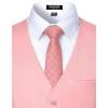 imageJEMITOP Mens Classic Slim Fit Dress Vest Formal Wedding Prom Tuxedo Suit Vest with PocketPink