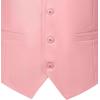 imageJEMITOP Mens Classic Slim Fit Dress Vest Formal Wedding Prom Tuxedo Suit Vest with PocketPink