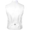 imageJEMITOP Mens Classic Slim Fit Dress Vest Formal Wedding Prom Tuxedo Suit Vest with PocketWhite