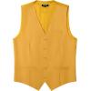 imageJEMITOP Mens Classic Slim Fit Dress Vest Formal Wedding Prom Tuxedo Suit Vest with PocketYellow