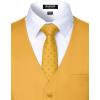 imageJEMITOP Mens Classic Slim Fit Dress Vest Formal Wedding Prom Tuxedo Suit Vest with PocketYellow