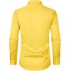 imageJEMITOP Mens Stretch Slim Fit Dress Shirts Formal Wedding Prom Business Long Sleeve Button Down Shirt with PocketYellow