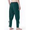 imageJEMITOP Mens Pure Cotton Vintage Ankle Banded Pants for Renaissance Pirate Viking Medieval CostumeDark Green