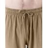 imageJEMITOP Mens Pure Cotton Vintage Ankle Banded Pants for Renaissance Pirate Viking Medieval CostumeDark Khaki
