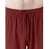 imageJEMITOP Mens Pure Cotton Vintage Ankle Banded Pants for Renaissance Pirate Viking Medieval CostumeRust Red