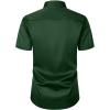 imageJEMITOP Mens Stretch Slim Fit Dress Shirts Formal Wedding Prom Short Sleeve Button Down Shirt with PocketDark Green