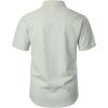 imageJEMITOP Mens Stretch Wrinkle Free Short Sleeve Texture Shirt Lightweight Summer Button Down Shirts for Beach VacationLight Green