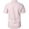 imageJEMITOP Mens Stretch Wrinkle Free Short Sleeve Texture Shirt Lightweight Summer Button Down Shirts for Beach VacationPink