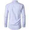 imageJEMITOP Mens Transitional Weather Slim Fit Long Sleeve Button Down Shirt Business Casual Dress Shirts with PocketBlue Purple Gingham