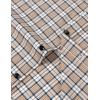 imageJEMITOP Mens Transitional Weather Slim Fit Long Sleeve Button Down Shirt Business Casual Dress Shirts with PocketKhaki White Gingham