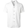 imageJEMITOP Mens Stretch Cuban Collar Shirt Summer Lightweight Short Sleeve Button Down Shirts with Pocket for Beach VacationCream White